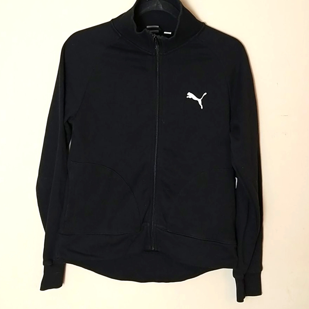 Puma Zip Up Track Black Women's Jacket Sz M